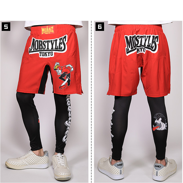 (モブスタイルス) MOBSTYLES MOSHパンツ ZIPポケット無 (SS:PANTS)(COLOR:RE) ボトムス ショートパンツ  ファイトショーツ 国内正規品