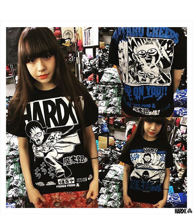 ハードコアチョコレート Hardcore Chocolate 魔太郎がくる 怪奇やブラック Ss Tee T 677 Bk Tシャツ 半袖 カットソー アニメ 漫画 マンガ 藤子不二雄a 国内正規品 Level6