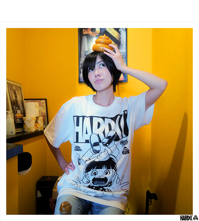 ハードコアチョコレート) HARDCORE CHOCOLATE まことちゃん -復刻版- (聖秀ホワイト)(SS:TEE)(T-1629-WH)  Tシャツ 半袖 カットソー アニメ 漫画 マンガ 楳図かずお 国内正規品