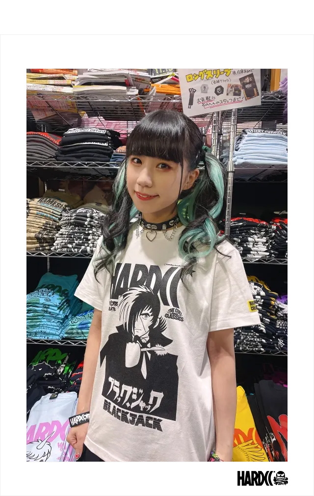 (ハードコアチョコレート) HARDCORE CHOCOLATE ブラック・ジャック 友よいずこ  (メス・ホワイト)(SS:TEE)(T-2169-WH) Tシャツ 半袖 カットソー アニメ 漫画 マンガ 手塚治虫 国内正規品