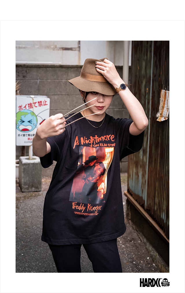 (ハードコアチョコレート) HARDCORE CHOCOLATE エルム街の悪夢 フレディ・クルーガー  (ナイトメア・ブラック)(SS:TEE)(T-1949AP-BK) Tシャツ 半袖 カットソー ワーナー・ブラザース 映画 国内正規品