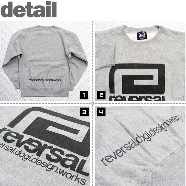 (リバーサル) reversal BIG MARK トレーナー (CREW)(T0062-GR) スウェット トレーナー クルー 国内正規品